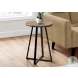 2177 Dark Taupe and Black 22" Accent Table