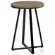 2177 Dark Taupe and Black 22" Accent Table