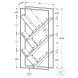 2200 Grey And Black 60" Bookcase