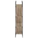2201 Dark Taupe And Black 60" Bookcase