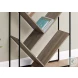 2201 Dark Taupe And Black 60" Bookcase
