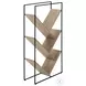 2201 Dark Taupe And Black 60" Bookcase