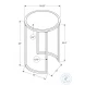 2205 White And Silver 24" Accent Table