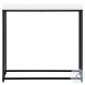 2252 Spacious Satin White And Black 32" Metal Console Table