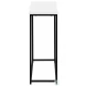 2252 Spacious Satin White And Black 32" Metal Console Table