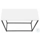 2252 Spacious Satin White And Black 32" Metal Console Table
