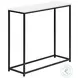 2252 Spacious Satin White And Black 32" Metal Console Table