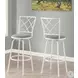 Gray Fabric Seat Bar Stool Set of 2