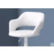 White Adjustable Bar Stool