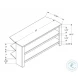 2564 Black And Grey 42"L TV Stand