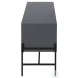 2739 Gray And Black TV Stand
