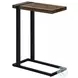 2853 Brown And Black Metal C Shaped Accent Table