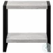 2857 Grey And Black Accent Table