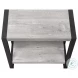 2857 Grey And Black Accent Table