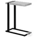 2858 Grey And Black Metal C Shaped Accent Table