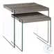 3053 Dark Taupe 2Pcs Nesting Tables