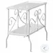 3105 White And Clear Accent Table