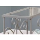 3106 Silver And Clear Accent Table