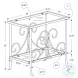 3106 Silver And Clear Accent Table