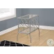 3106 Silver And Clear Accent Table