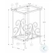 Silver Metal and Tempered Glass Accent Table