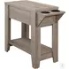 Dark Taupe 24" Accent Table with Cup Holders