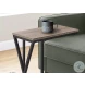 3249 Dark Taupe And Black 25" Accent Table