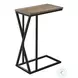 3249 Dark Taupe And Black 25" Accent Table