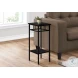 3278 Black Metal 28" Accent Table