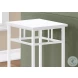 3279 White Metal 28" Accent Table