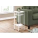 3279 White Metal 28" Accent Table