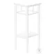 3279 White Metal 28" Accent Table