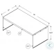 3286 White Rectangular Cocktail Table