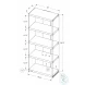 Glossy White Hollow-Core 60" Bookcase