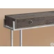 Dark Taupe and Chrome Metal 48" Console Table
