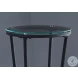 Hammered Black Metal Accent Table