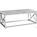 Grey Cement And Chrome Metal Coffee Table