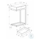 3407 Grey And Black Accent Table