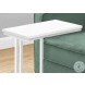 3468 White Metal 25" Accent Table