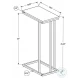 3468 White Metal 25" Accent Table