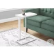 3468 White Metal 25" Accent Table