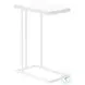3468 White Metal 25" Accent Table