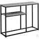 Grey and Black Metal 42" Console Table