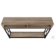 3573 Dark Taupe And Black Console Table