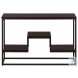 3582 Espresso And Black Console Table