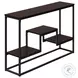 3582 Espresso And Black Console Table