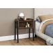 3583 Brown And Black 23" Accent Table