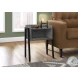 3584 Grey And Black 23" Accent Table