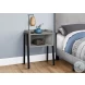 3591 Grey And Black 23" Accent Table