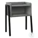 3591 Grey And Black 23" Accent Table